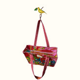 Petit tote bag fermeture "Botanical carnival"